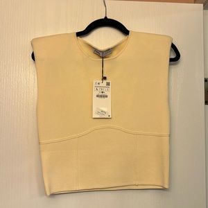 ZARA SHOULDER PAD TANK TOP